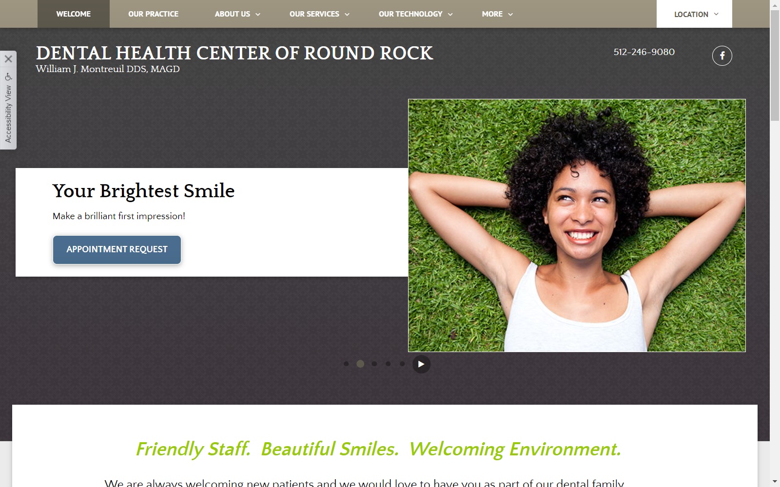 dentalhealthcenterroundrock.com screenshot