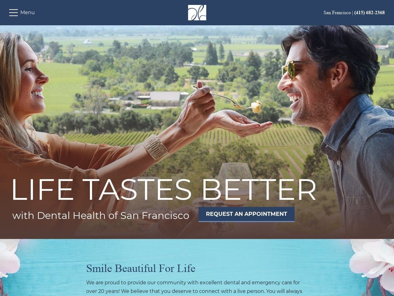 Dental Health Of San Francisco Website Screenshot from dentalhealthsf.com