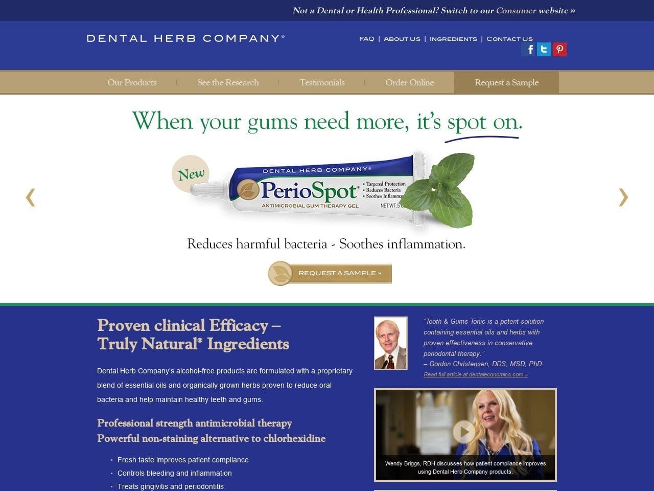 Dental Herb Website Screenshot from dentalherb.com