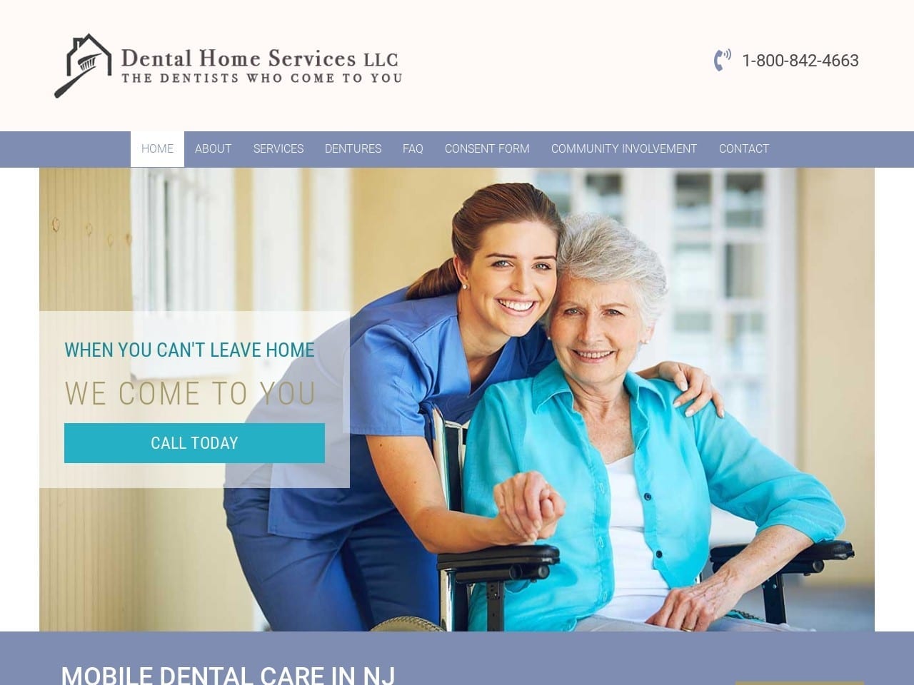 Dental Home Services LLC Website Screenshot from dentalhomeservices.com