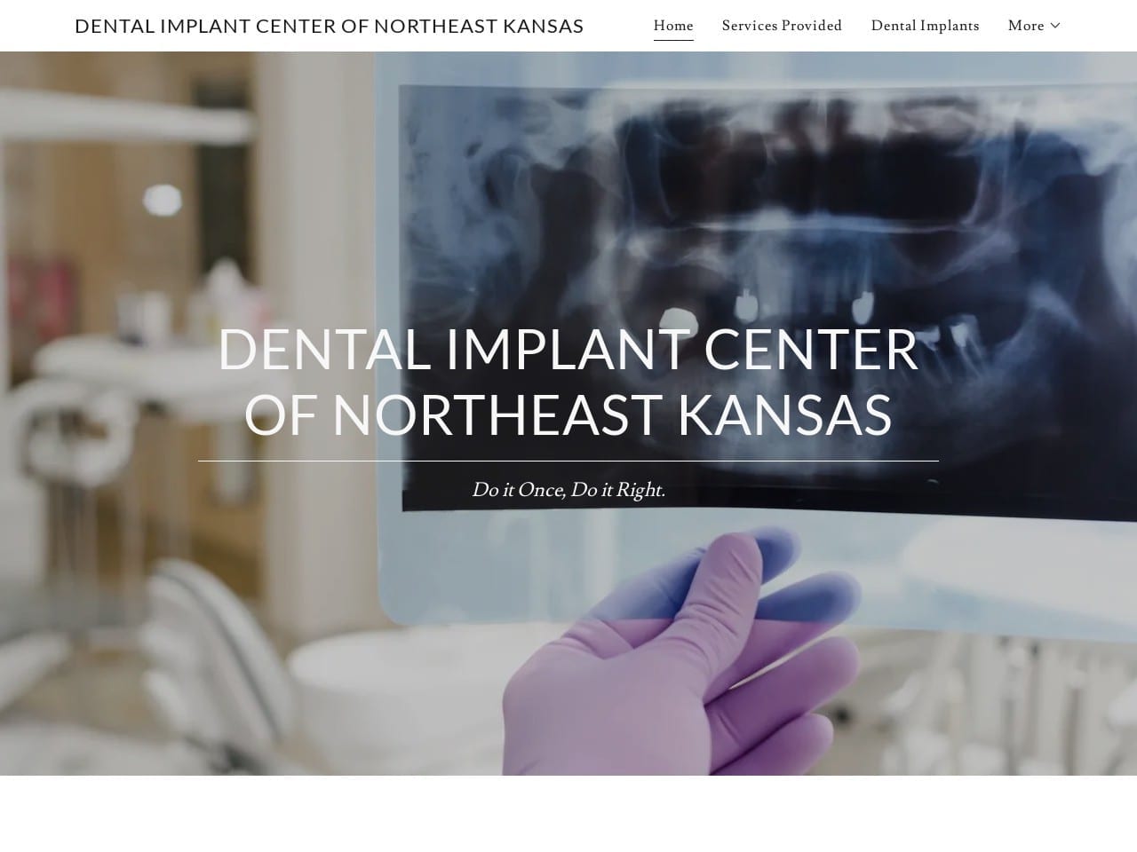 Dental Implant Center Website Screenshot from dentalimplantsnek.com