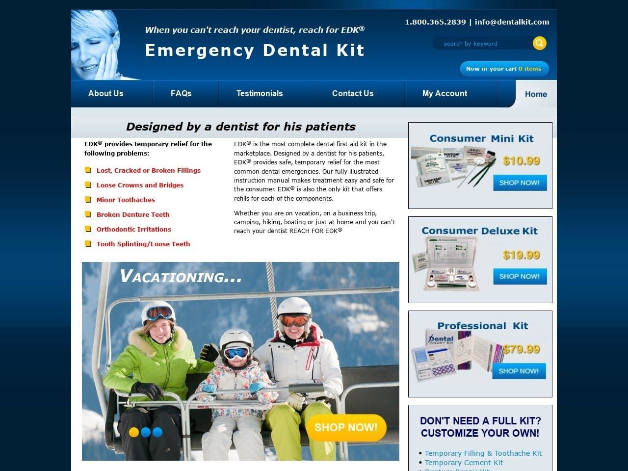 Dental Kit Website Screenshot from dentalkit.com