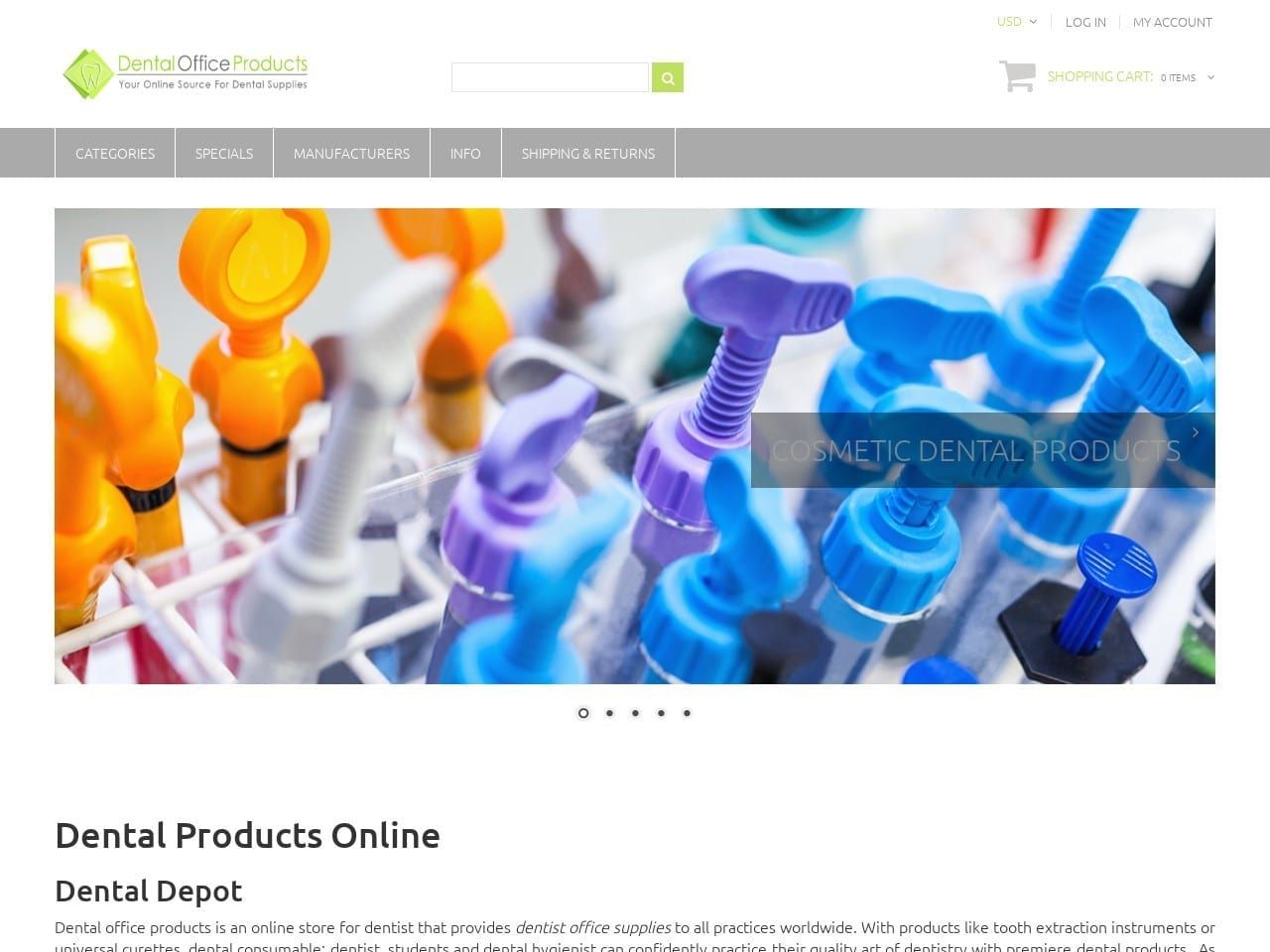 Dental Office Products LLC Website Screenshot from dentalofficeproducts.com