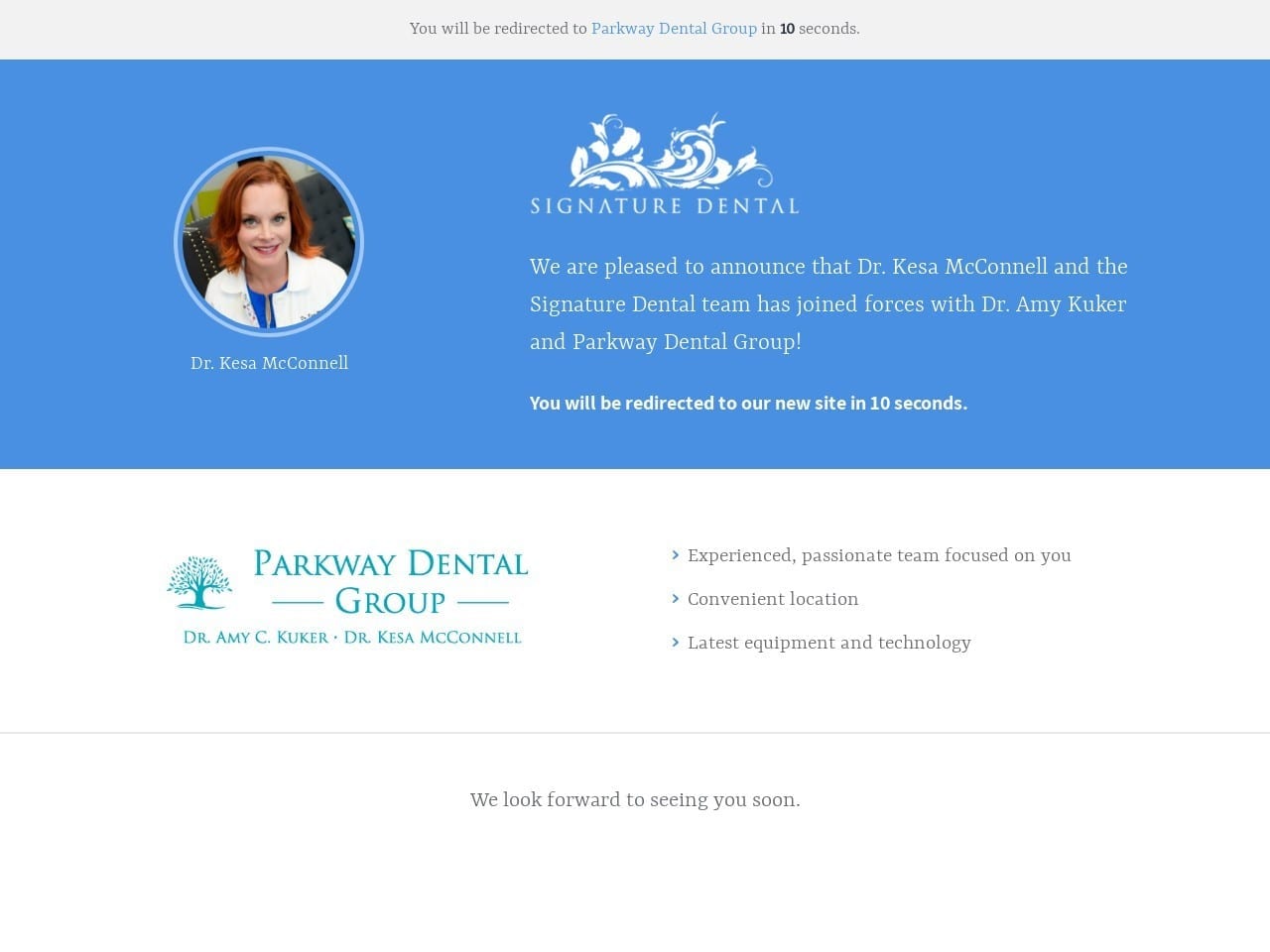 Signature Dental Website Screenshot from dentalokc.com