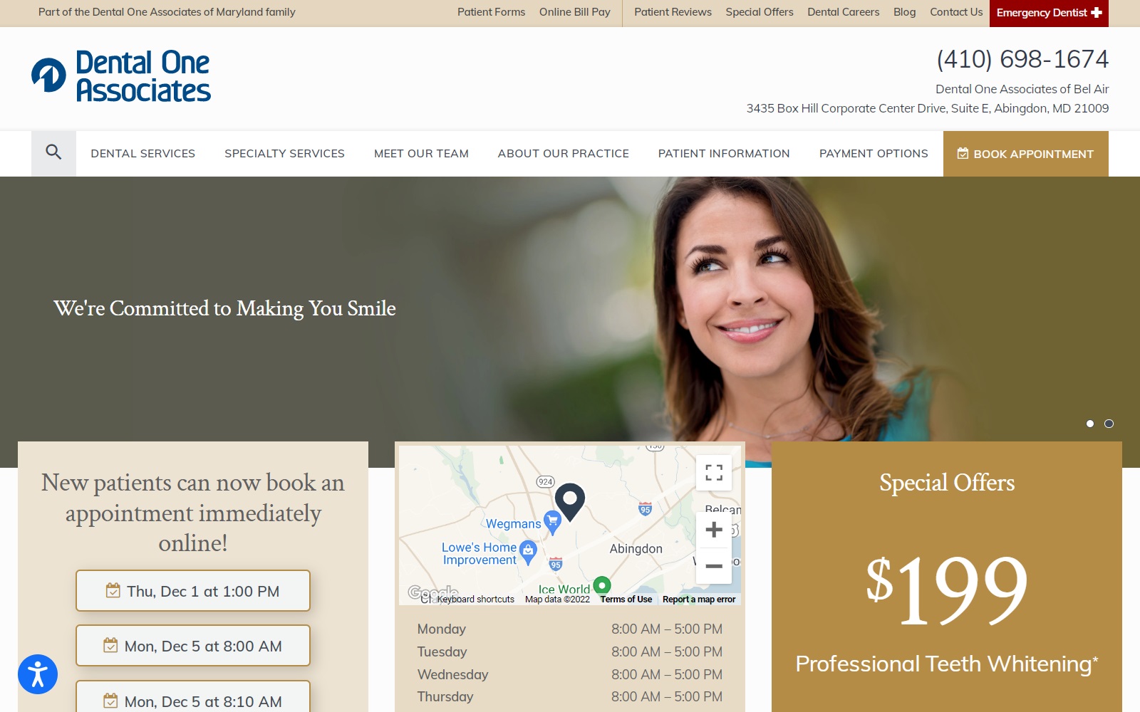 dentalone-md.com_locations_abingdon screenshot