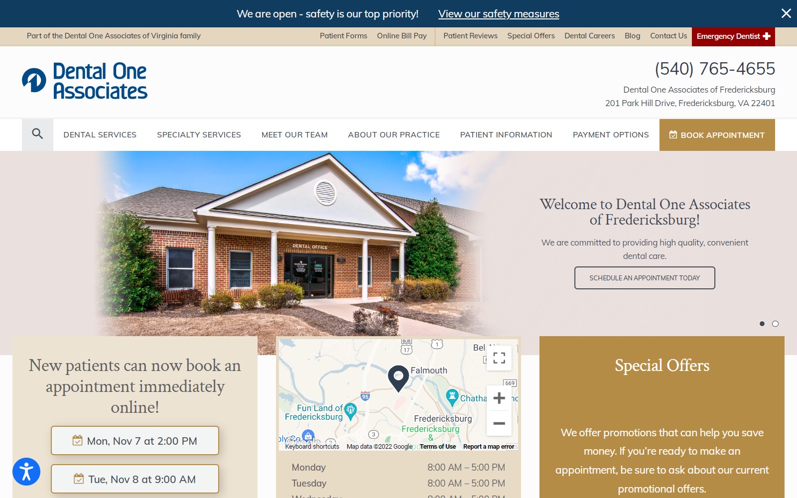 dentalone-va.com_locations_fredericksburg screenshot