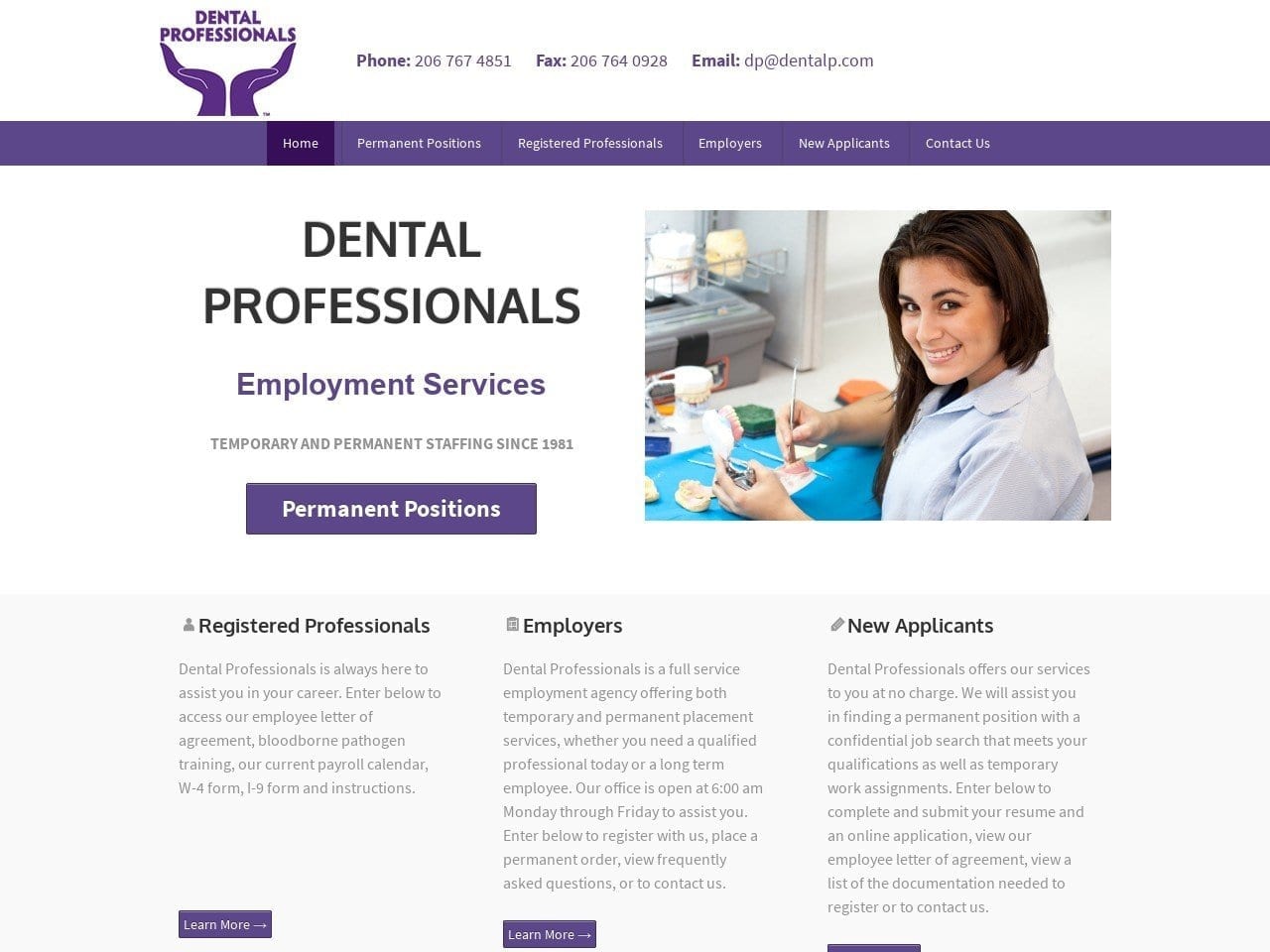 Bright Now! Dental Center Website Screenshot from dentalp.com