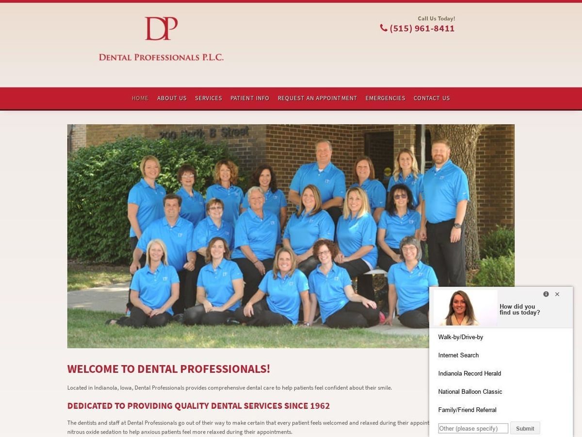 Dental Professionals Website Screenshot from dentalprofessionalsplc.com