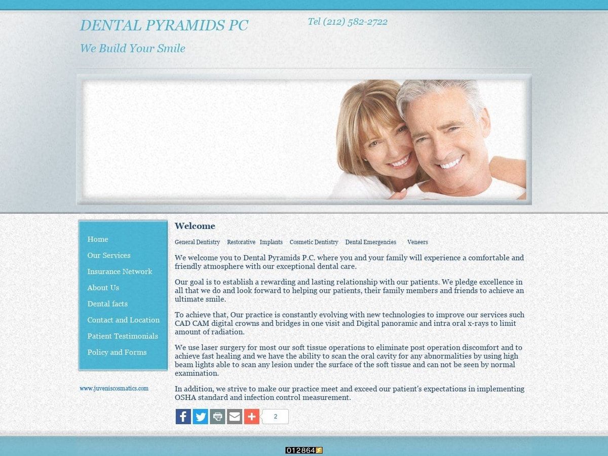 Dental Pyramids P.C. Website Screenshot from dentalpyramidspc.com