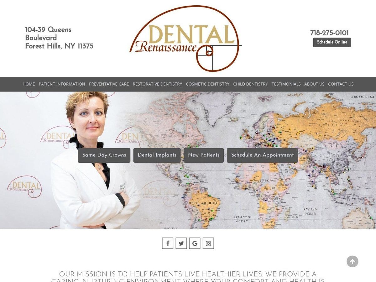 Renaissance Dental Website Screenshot from dentalrenaissance.com