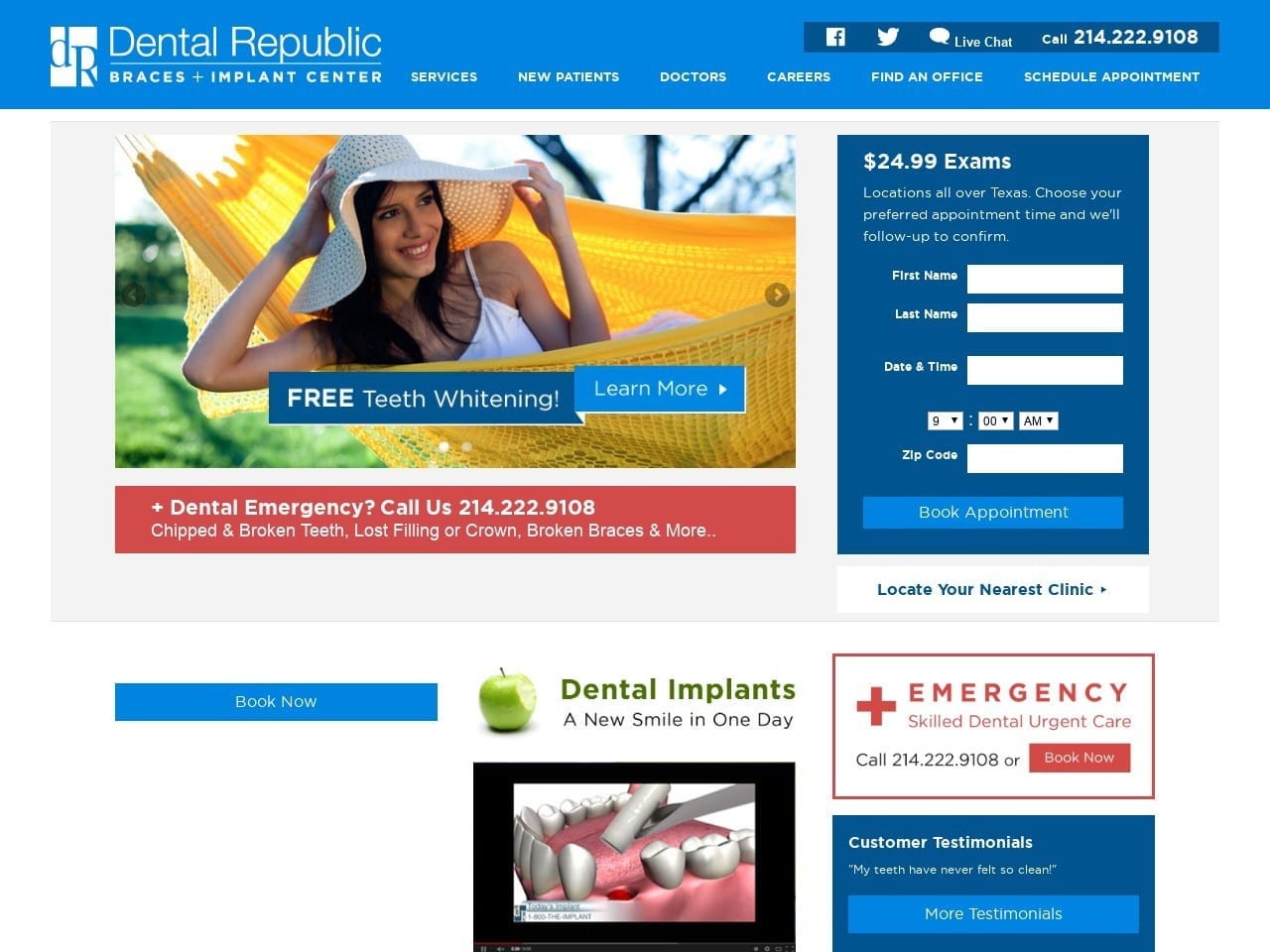 Dental Republic Austin Website Screenshot from dentalrepublic.com