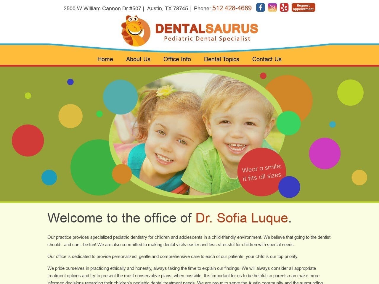 Dentalsaurus Website Screenshot from dentalsaurus.com