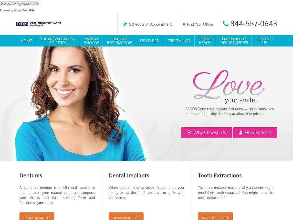 Dental Service Website Screenshot from dentalservice.net