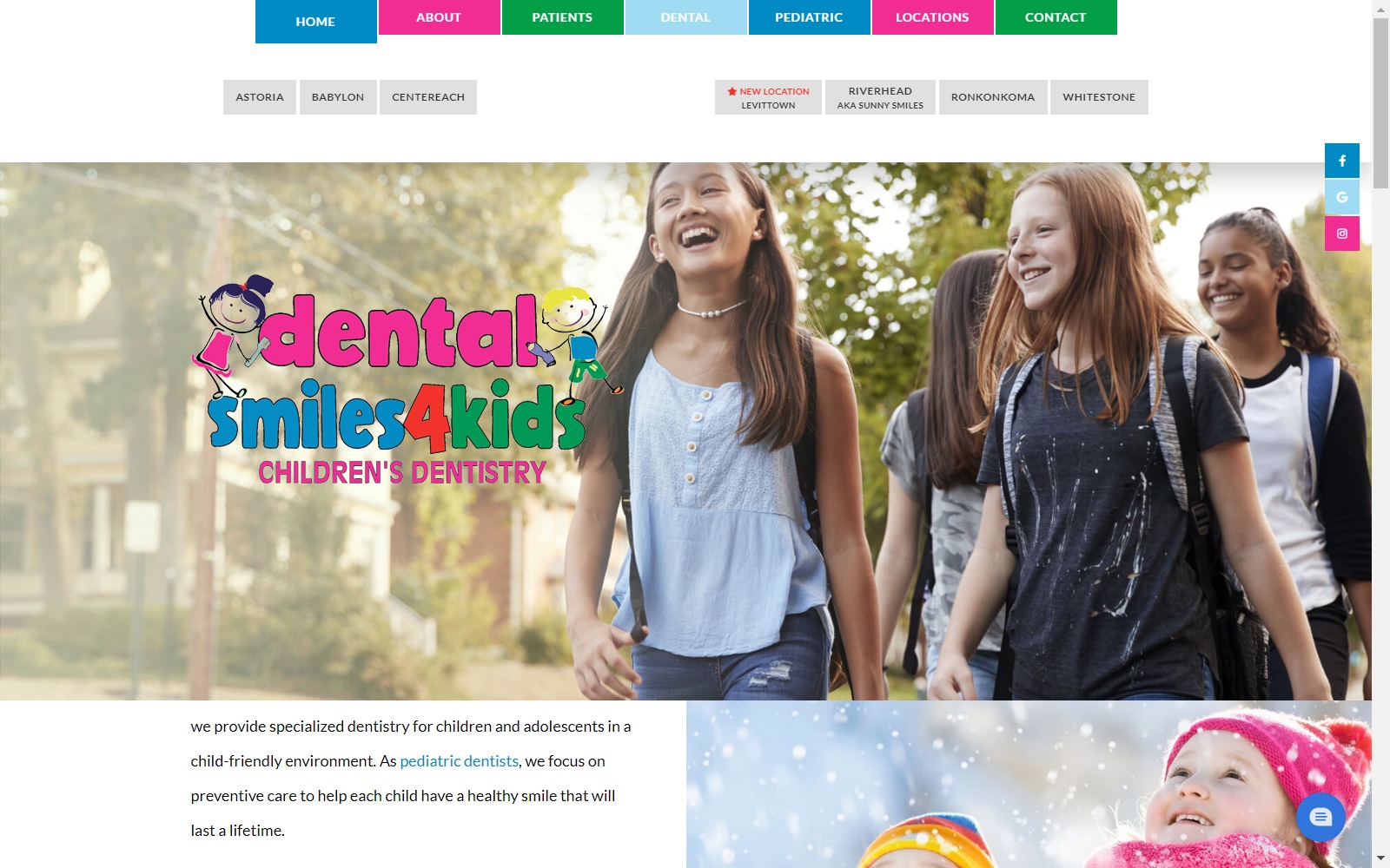 dentalsmiles4kids.com screenshot