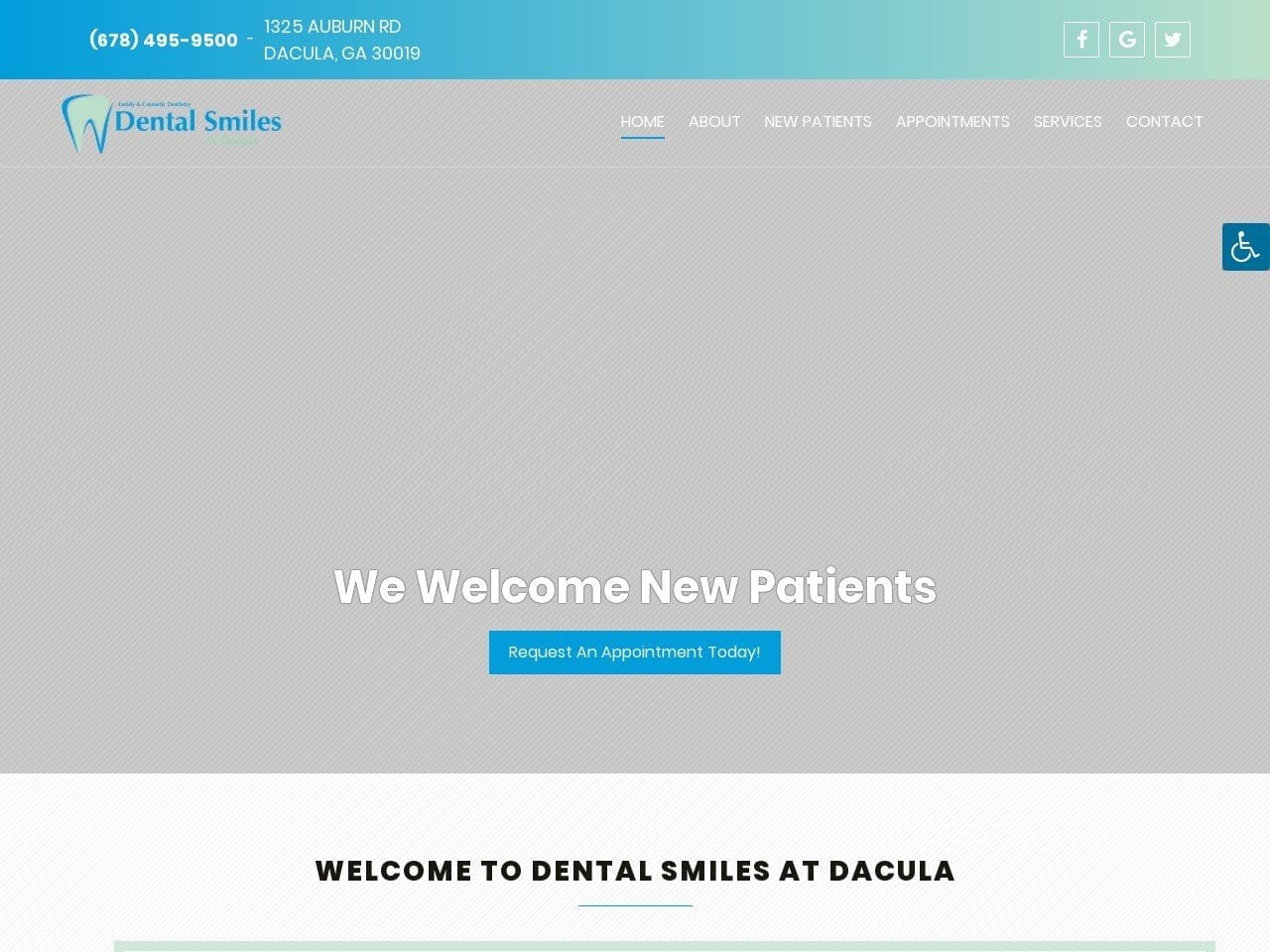 Dental Smiles At Dacula Website Screenshot from dentalsmilesatdacula.com