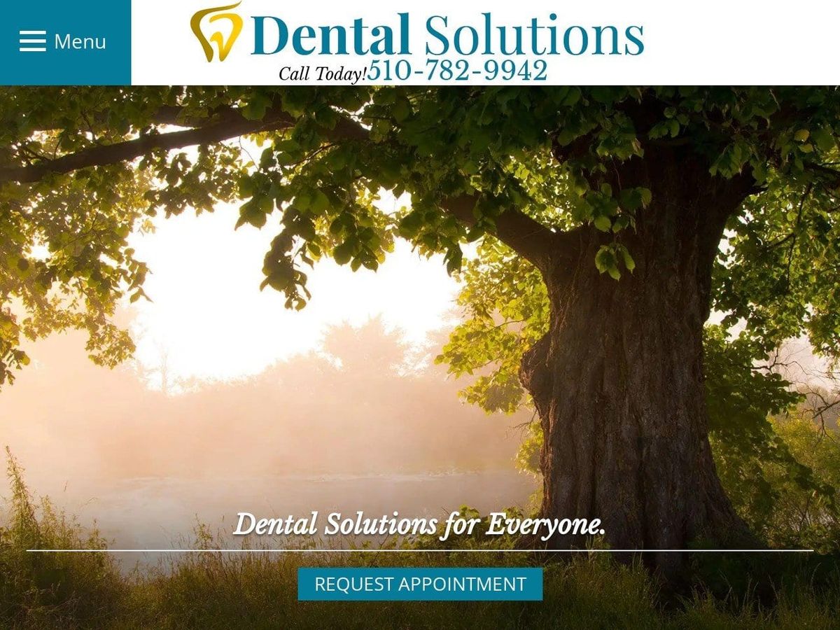 Dental Solutions Website Screenshot from dentalsolutionshayward.com