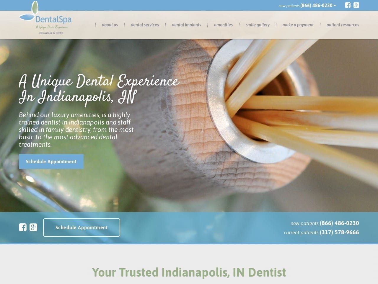 Dr. Amy Marckese DDS Website Screenshot from dentalspaindy.com