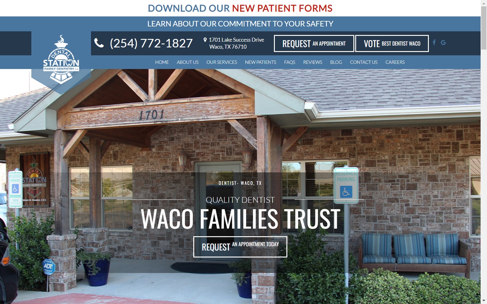 dentalstationwaco.com screenshot