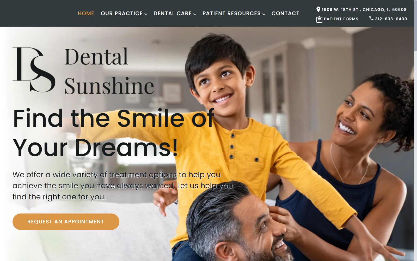 dentalsunshinechicago.com screenshot