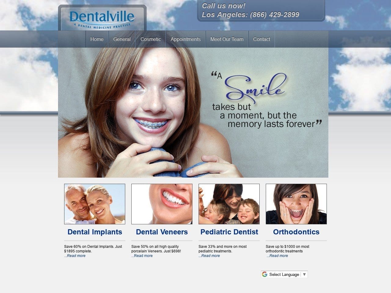 Dentalville Website Screenshot from dentalville.com