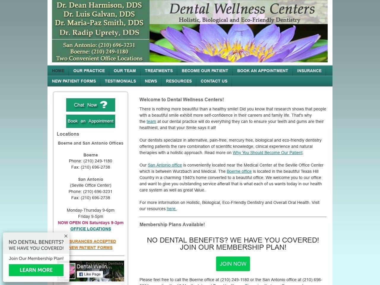 Harmison E Dean DDS Website Screenshot from dentalwellnesstx.com