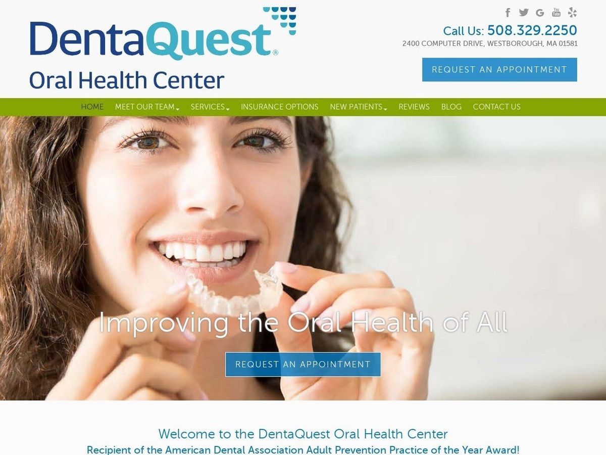 DentaQuest Oral Health Center Website Screenshot from dentaquestohc.com