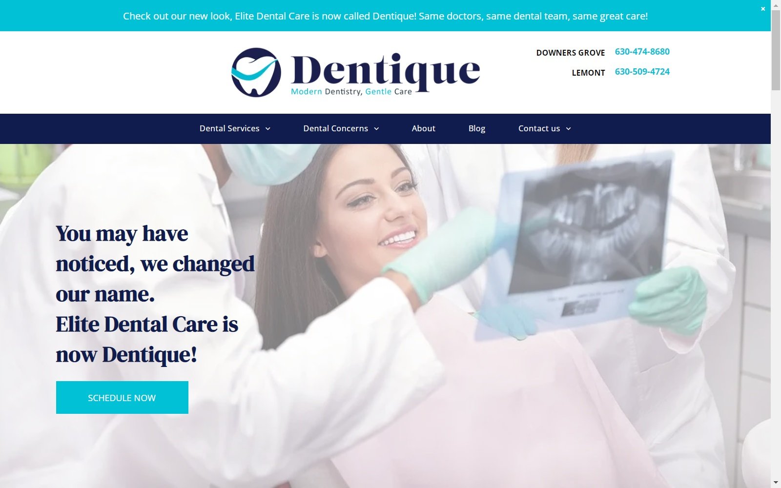 dentiquedentalcare.com screenshot