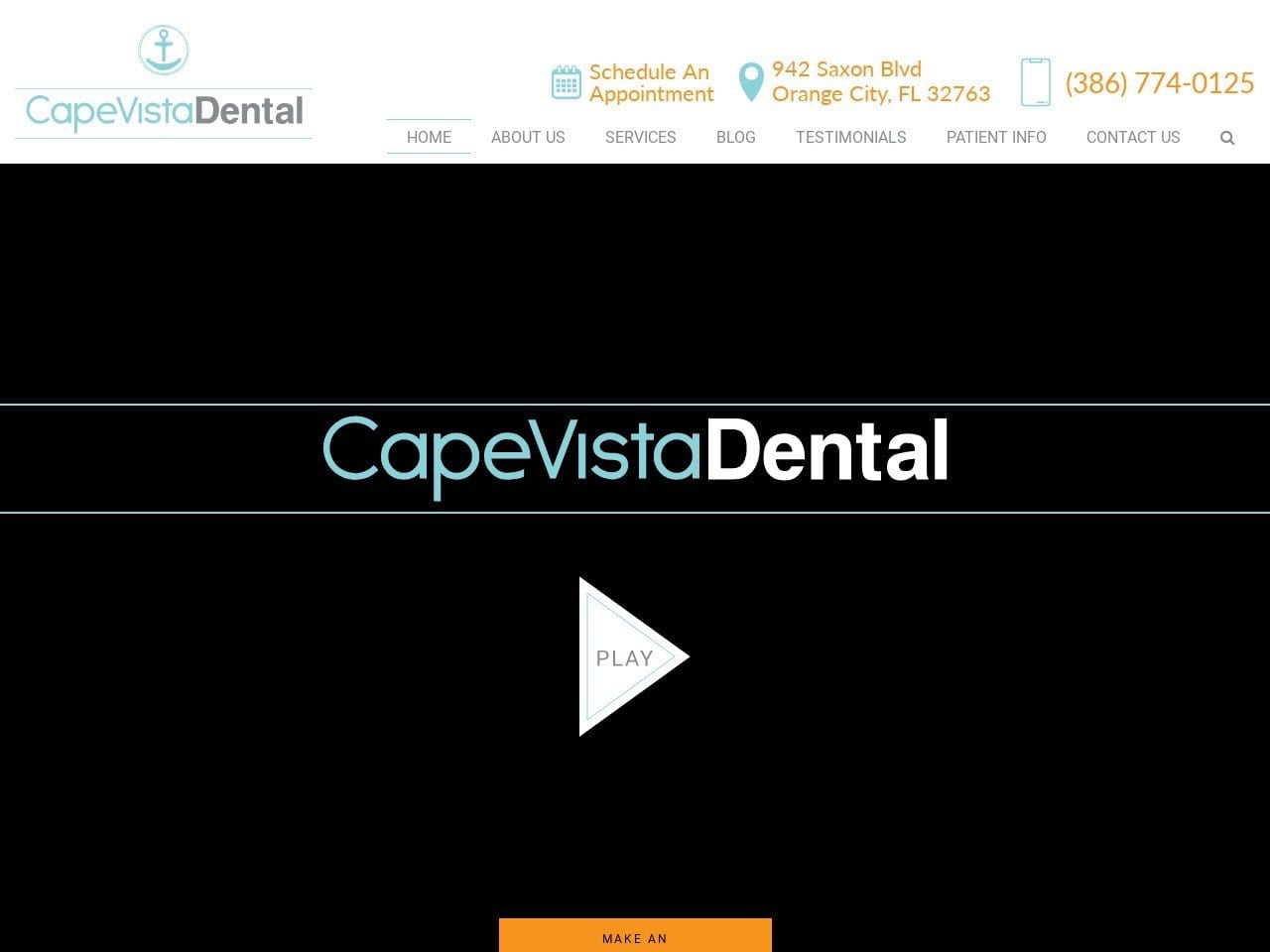 Cape Vista Dental Orange City Dentist Website Screenshot from dentist-orange-city.com