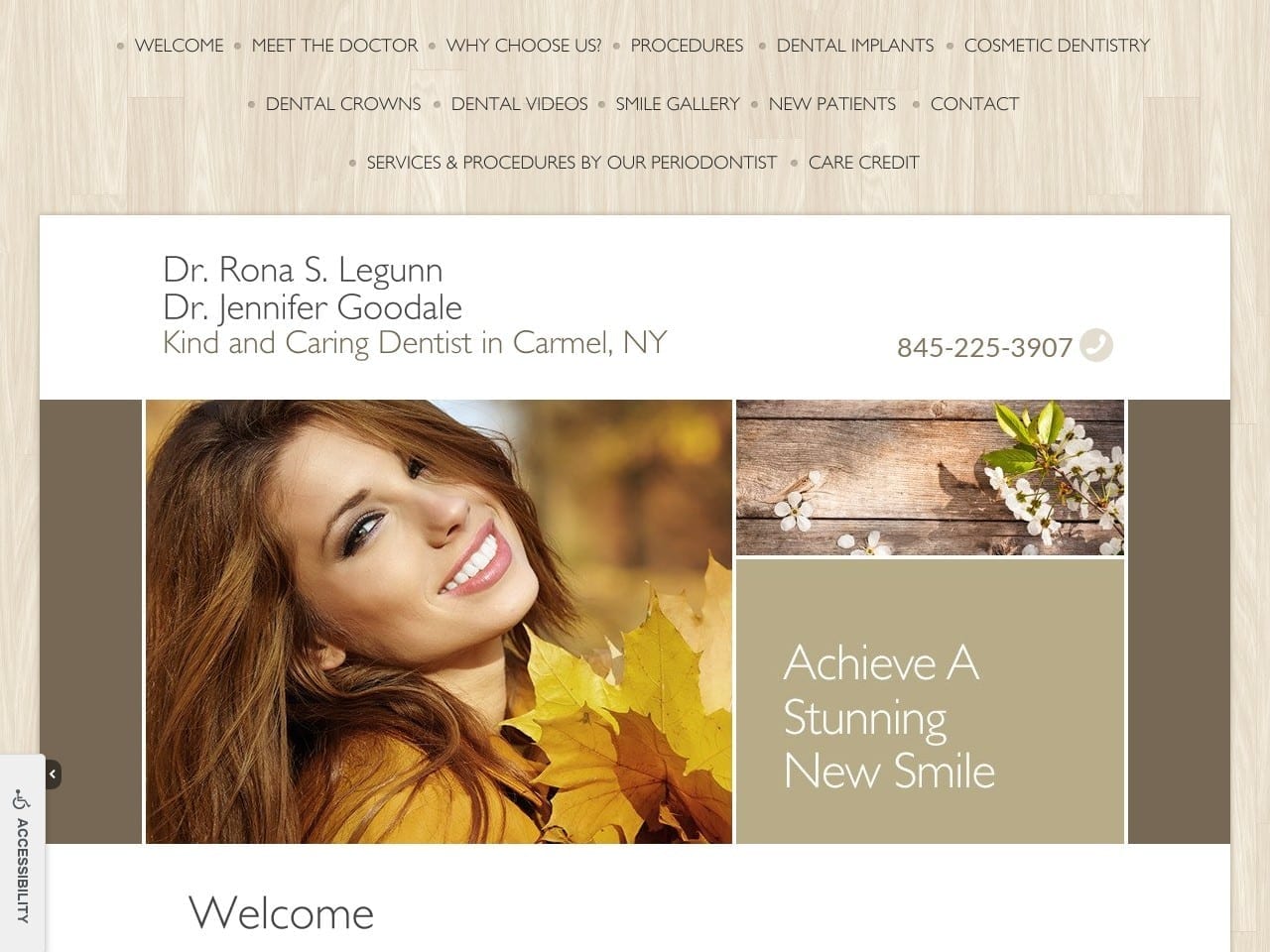 Rona Legunn DMD Website Screenshot from dentistcarmelny.com