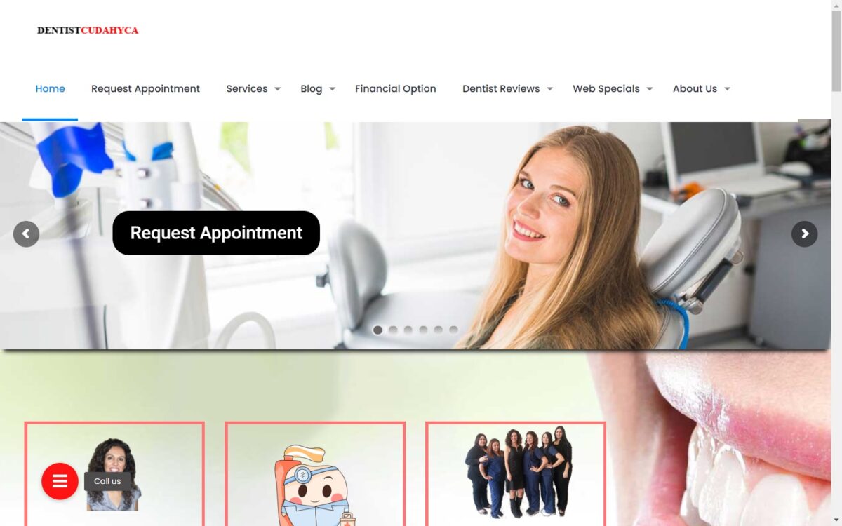 dentistcudahyca.com screenshot