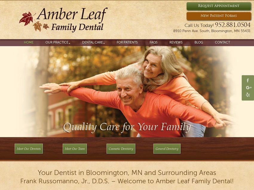 Dentist  Inbloomingtonmn Website Screenshot from dentistinbloomingtonmn.com