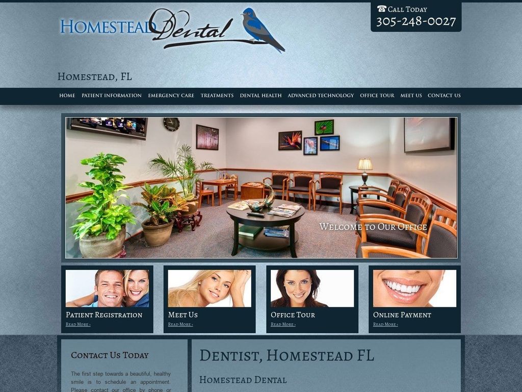 Chakalov Boyan B DMD Website Screenshot from dentistinhomestead.com