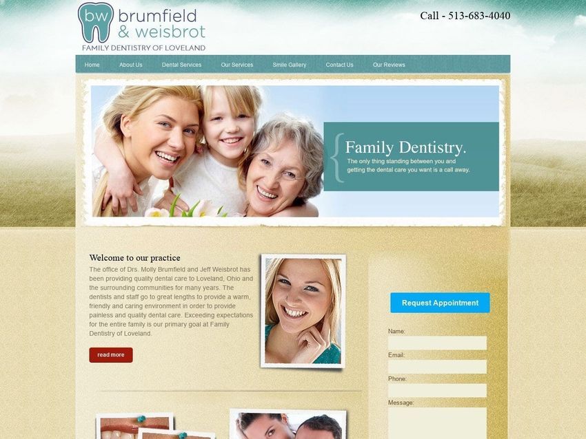 Molly K. Brumfield Dds (Family Dentist Website Screenshot from dentistinloveland.com