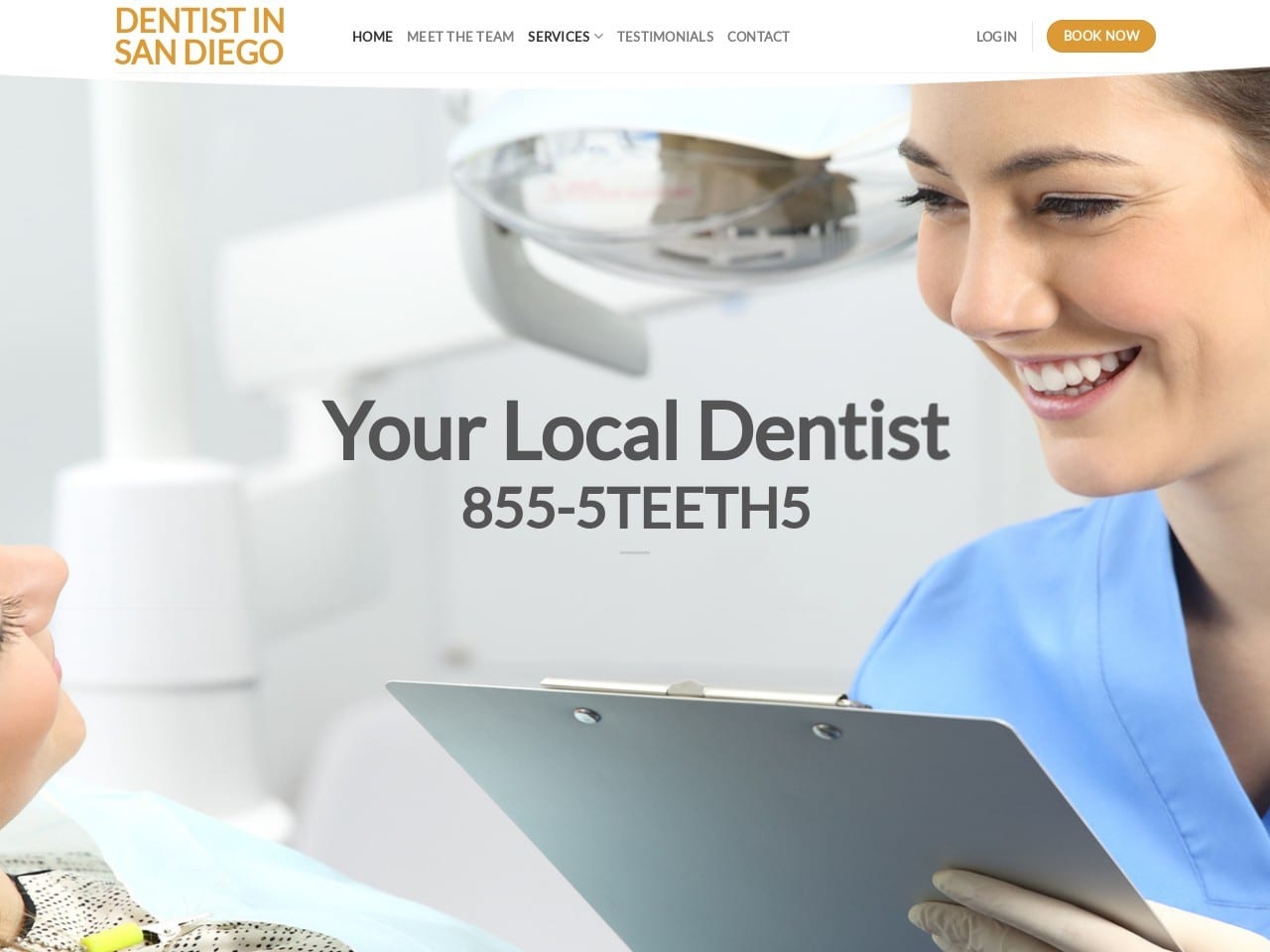 Dentist Website Screenshot from dentistinsandiego.com