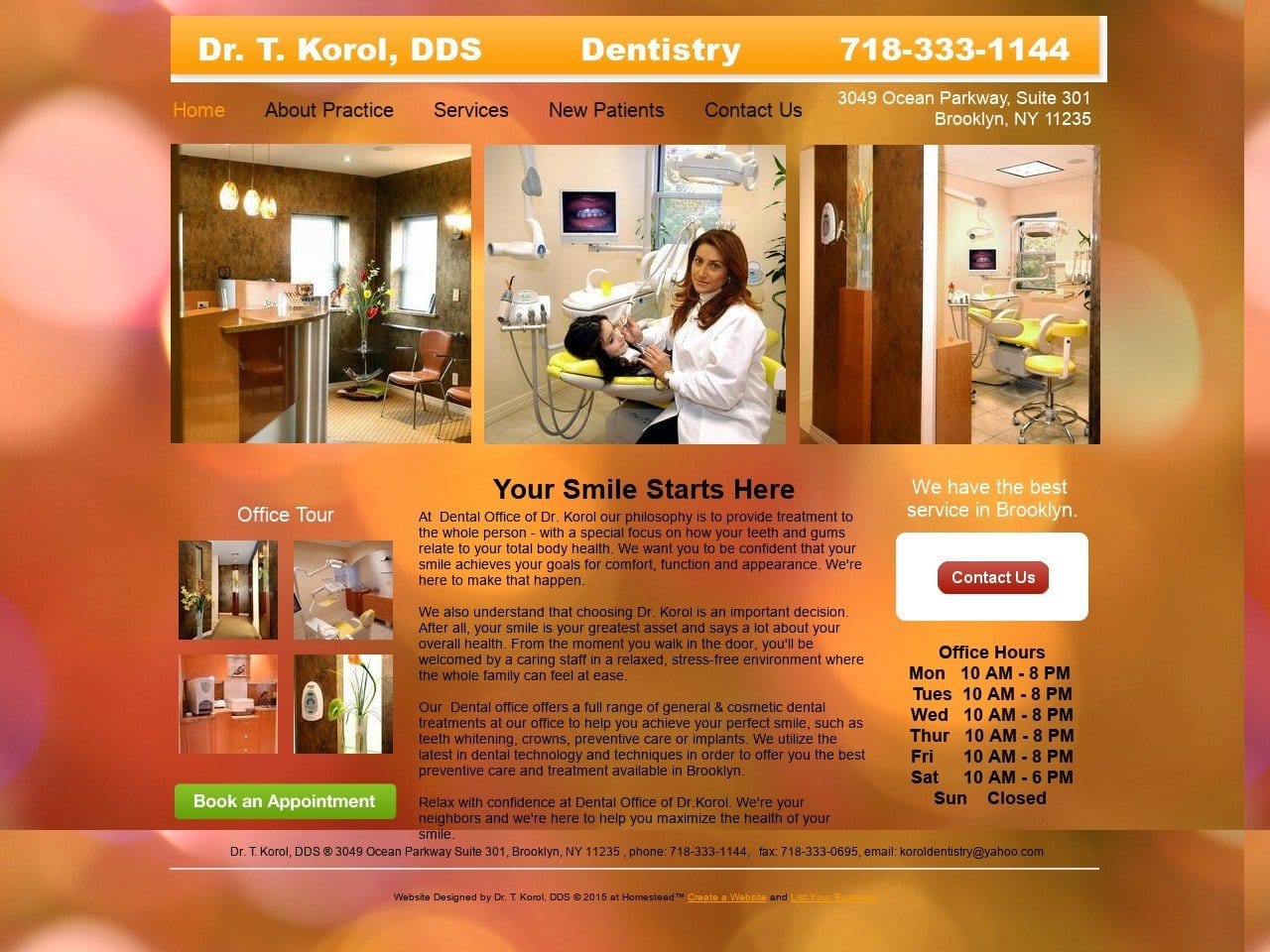 Korol Tatiana DDS Website Screenshot from dentistkorol.com