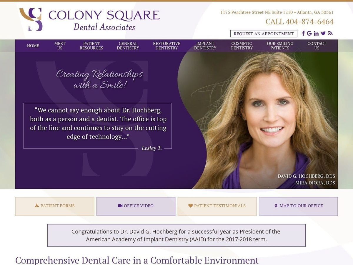 Dentist  Midtownatlanta Website Screenshot from dentistmidtownatlanta.com