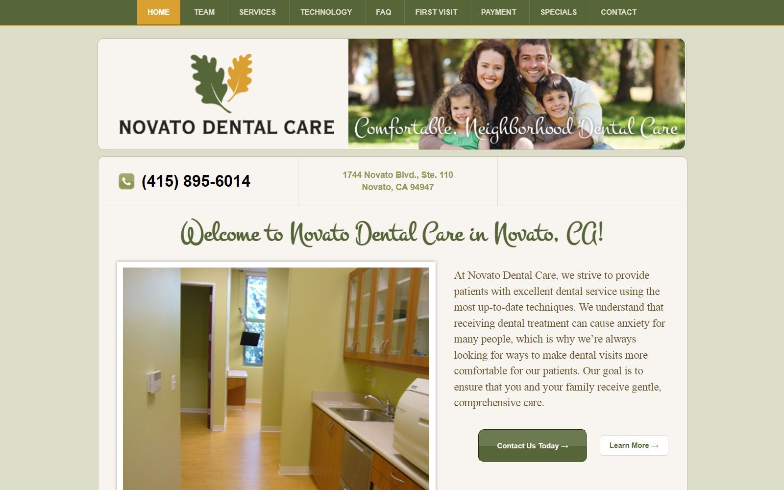 dentistnovatoca.com screenshot