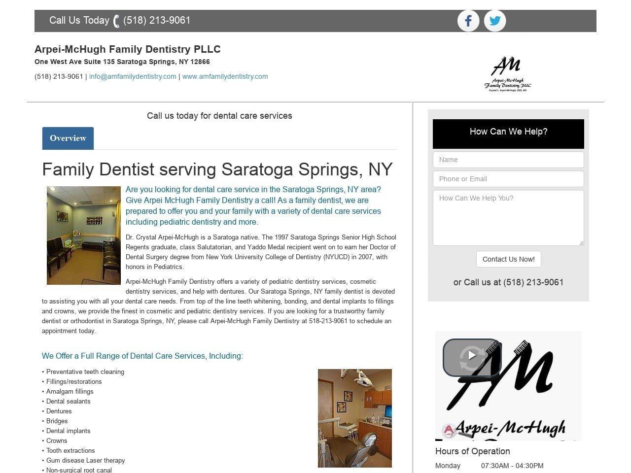 Arpei Website Screenshot from dentistofficesaratogasprings.com