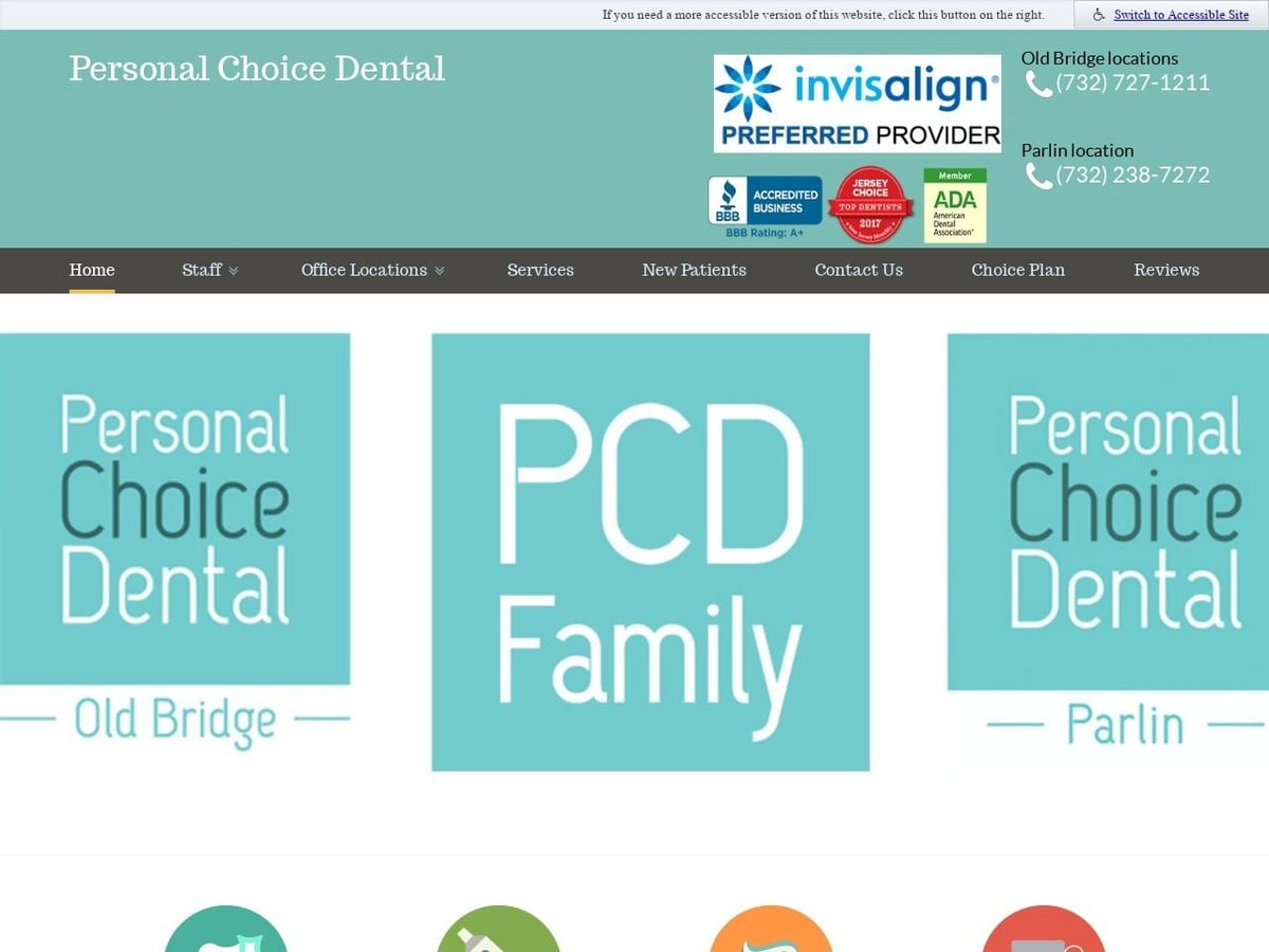 Personal Choice Dental Website Screenshot from dentistoldbridge.com