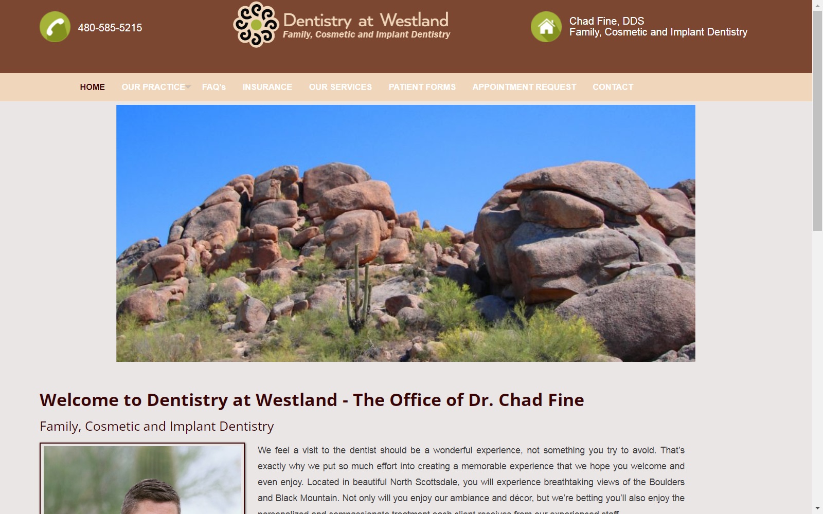 dentistryatwestland.com screenshot