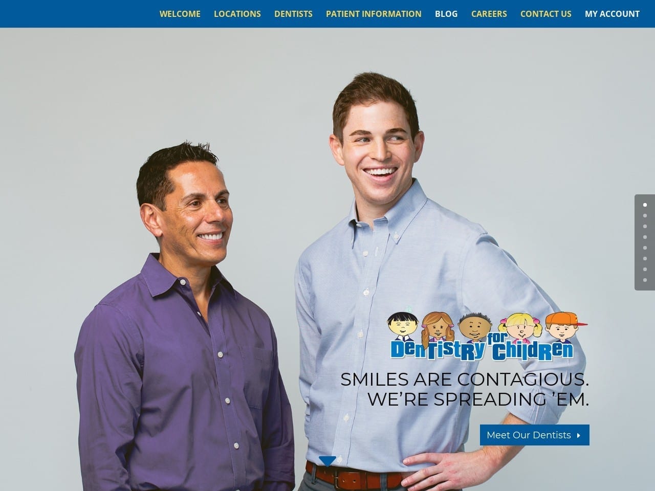 Dentist Website Screenshot from dentistryforchildrenmn.com