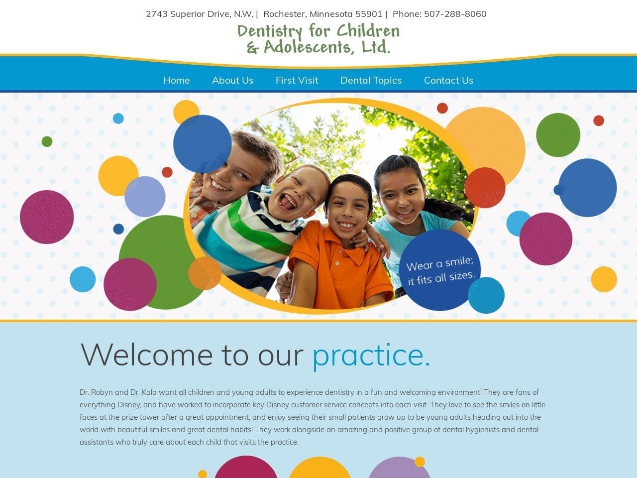 Dr. Robyn R. Loewen DDS Website Screenshot from dentistryforchildrenrochester.com