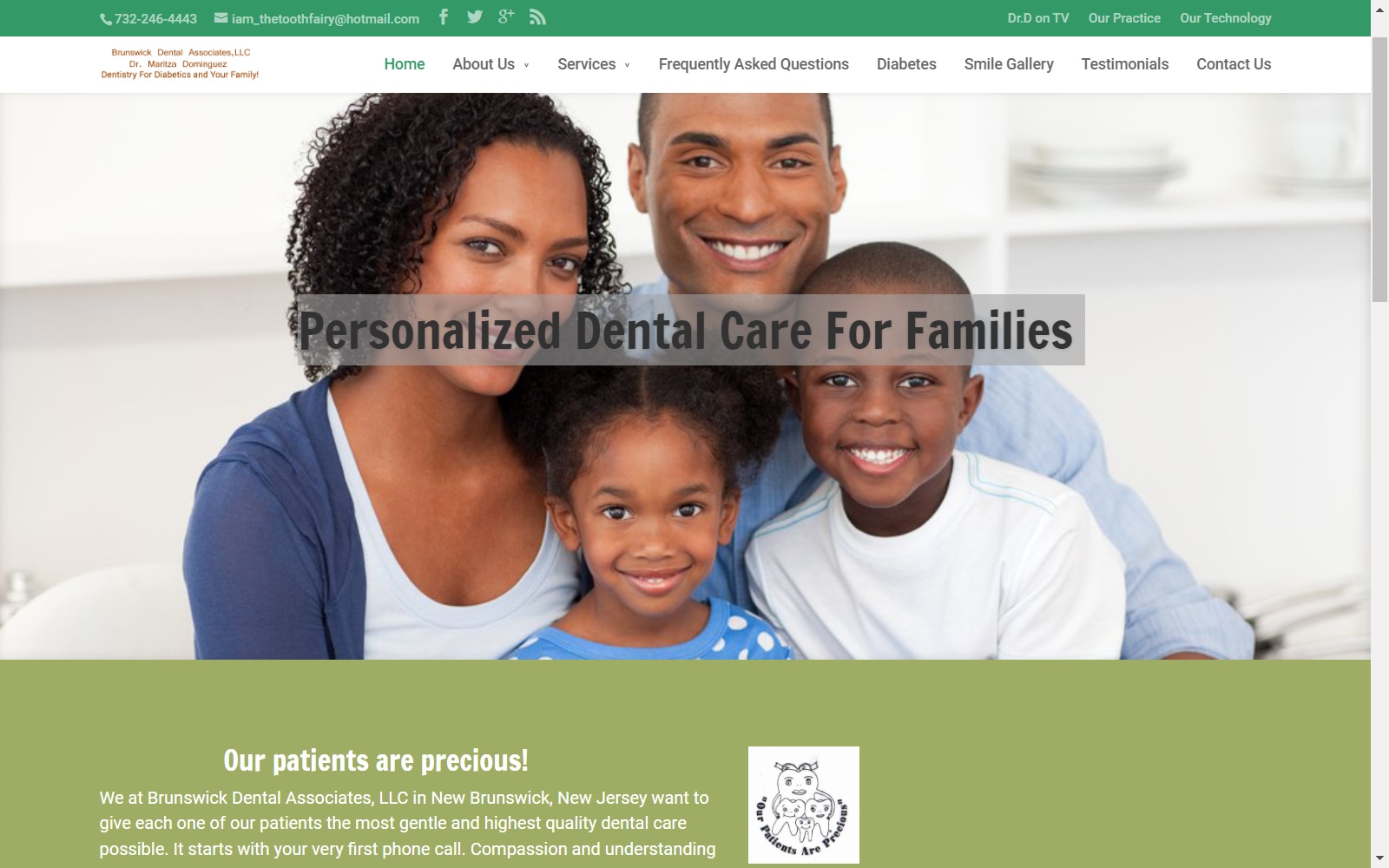 dentistryfordiabeticsnj.com screenshot