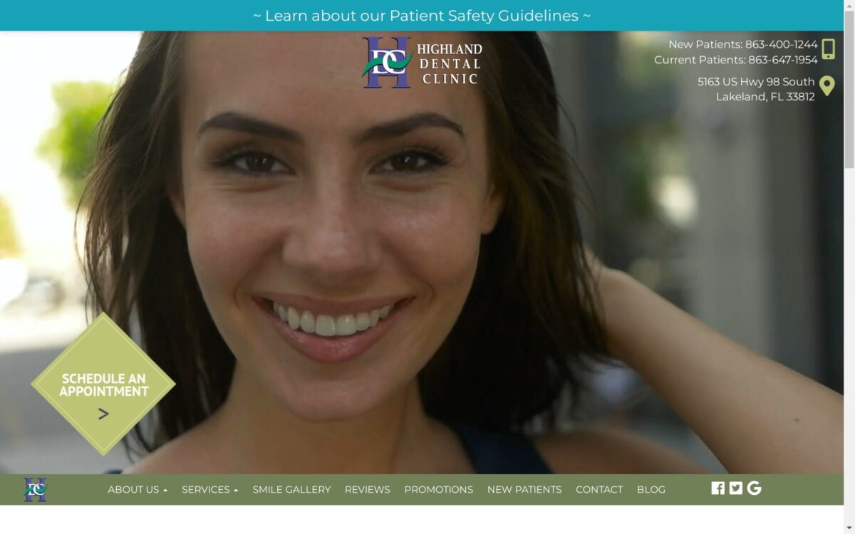 dentistrylakeland.com screenshot