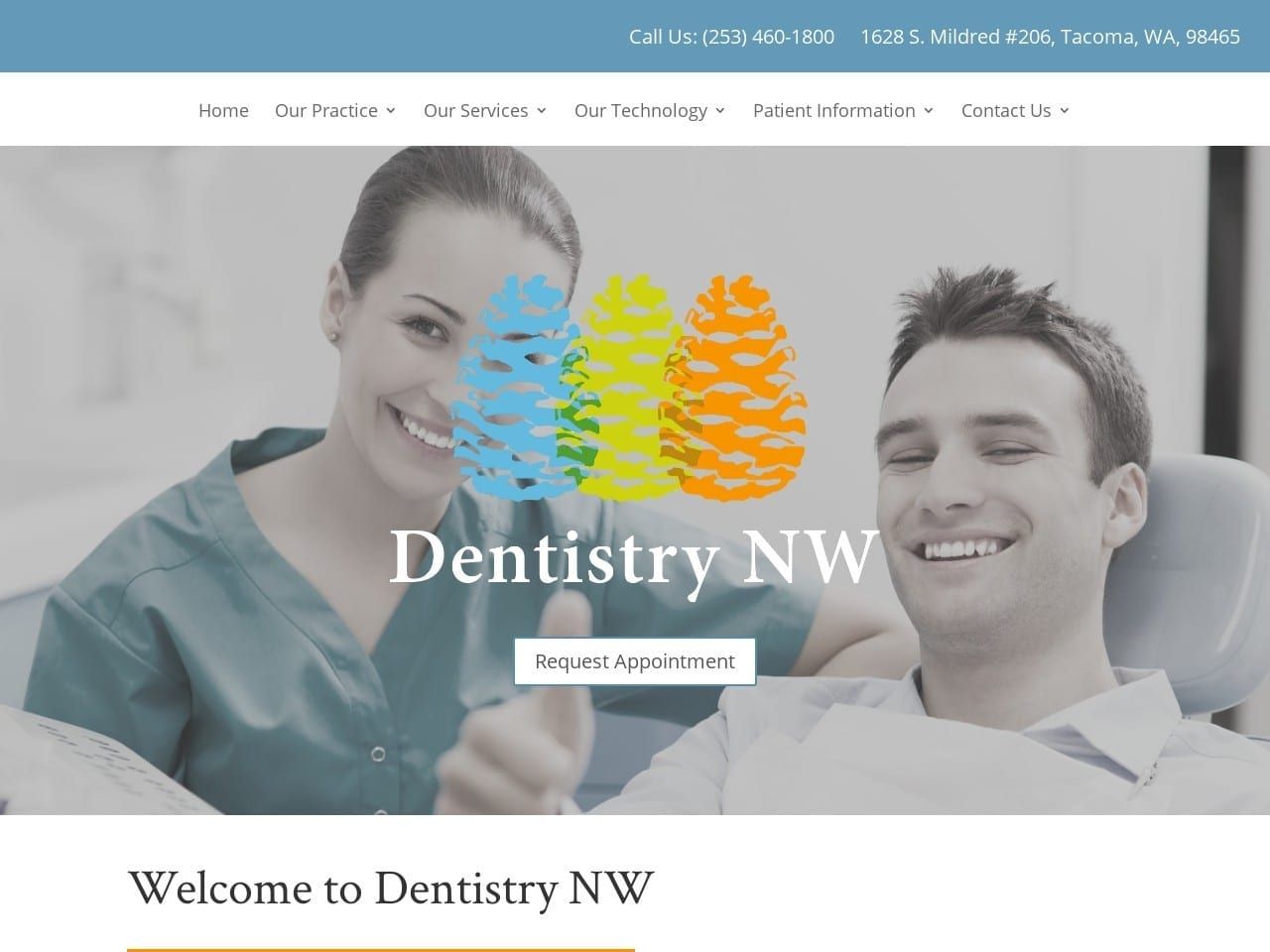 Baer & Smith Family Dentistry Website Screenshot from dentistrynw.com
