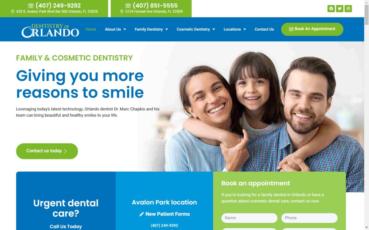 dentistryoforlando.com screenshot