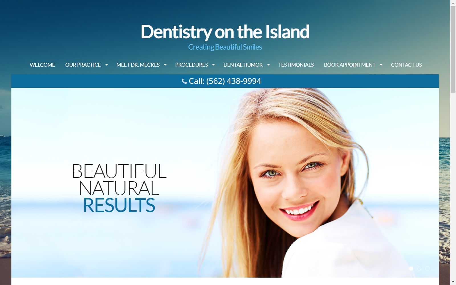 dentistryontheisland.com screenshot