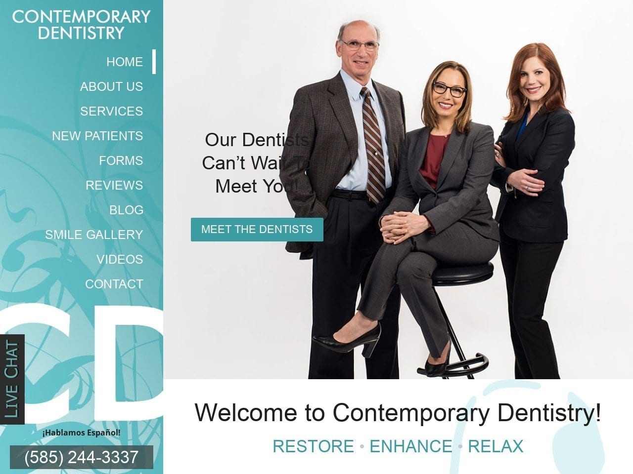 Dr. Arlene Messer DDS Website Screenshot from dentistrywithaheart.com