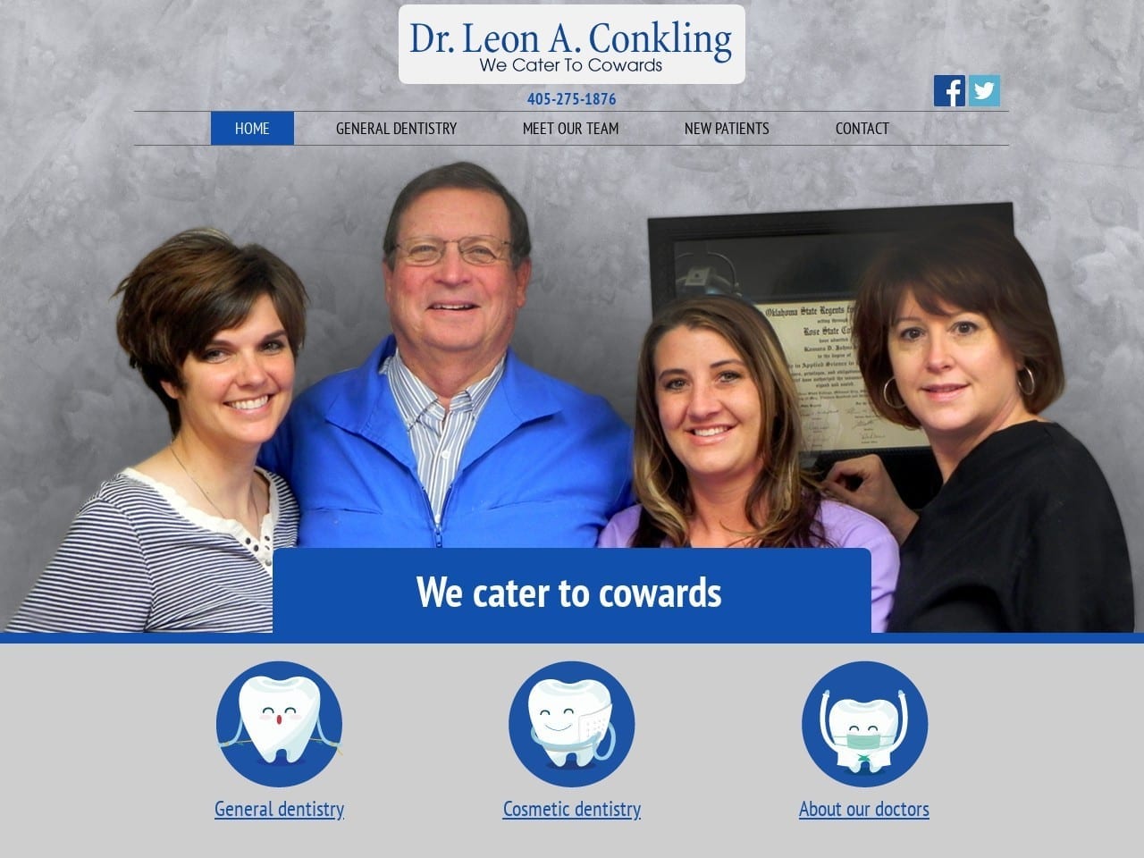 Conkling Leon a DDS Website Screenshot from dentistshawnee.com