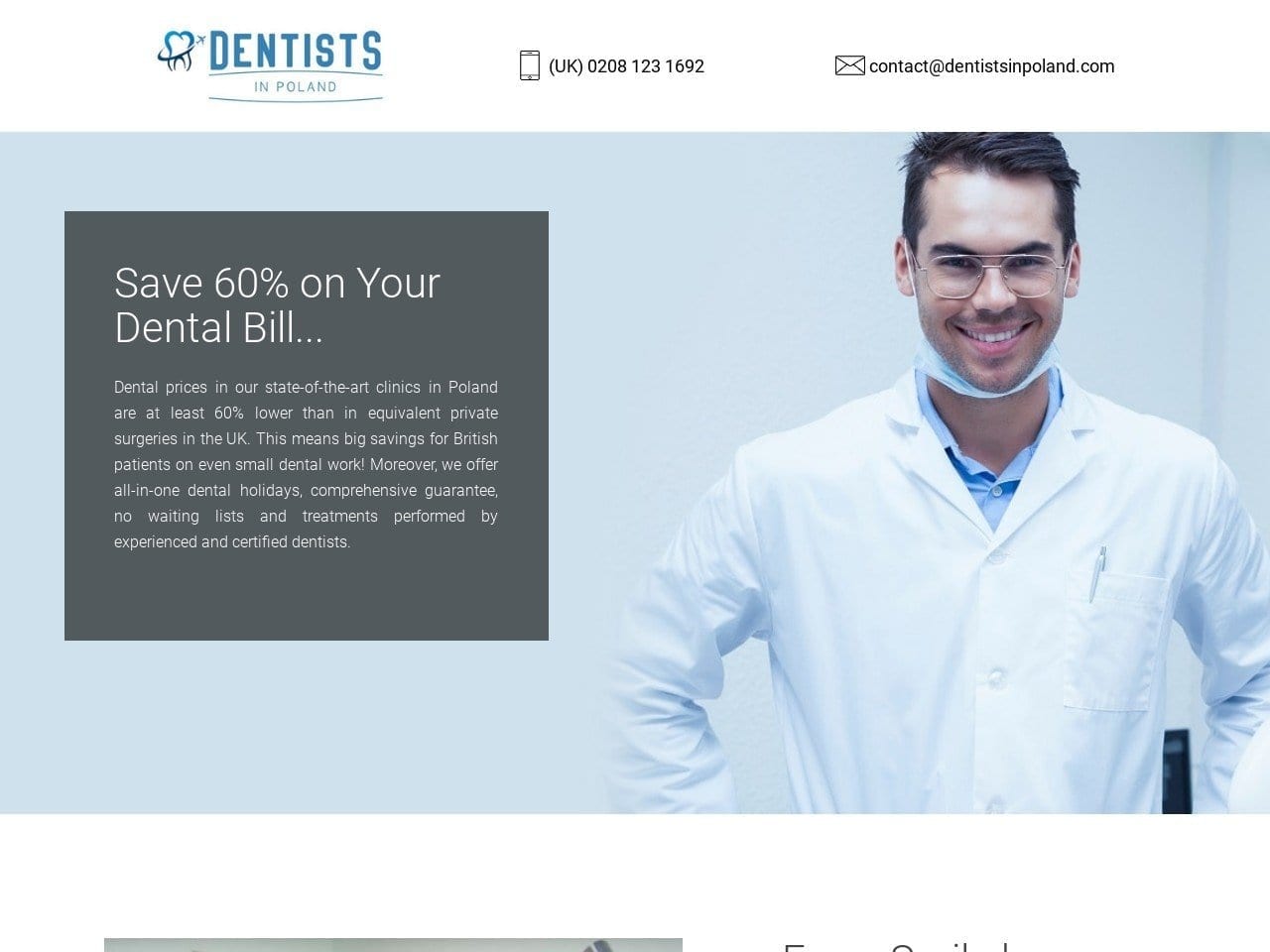 Dentistsinpoland Website Screenshot from dentistsinpoland.com